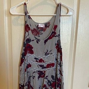Free People Gray Floral Dress - Size S